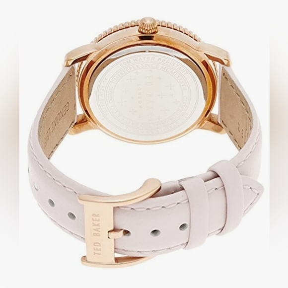 Ted Baker TE2110 Smart Casual Three-Hand Pink Leather Watch - Picture 6 of 6